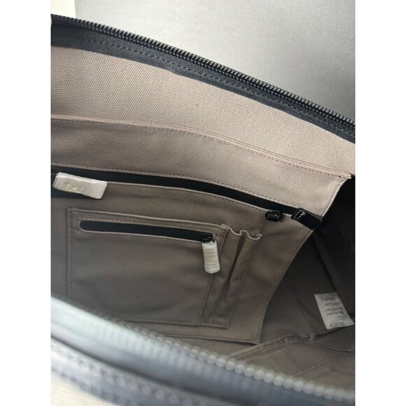 $475 NEW URI MINKOFF Waverley Weekender Taupe Black Bag Travel Canvas Leather - Picture 9 of 10